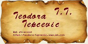 Teodora Tepčević vizit kartica